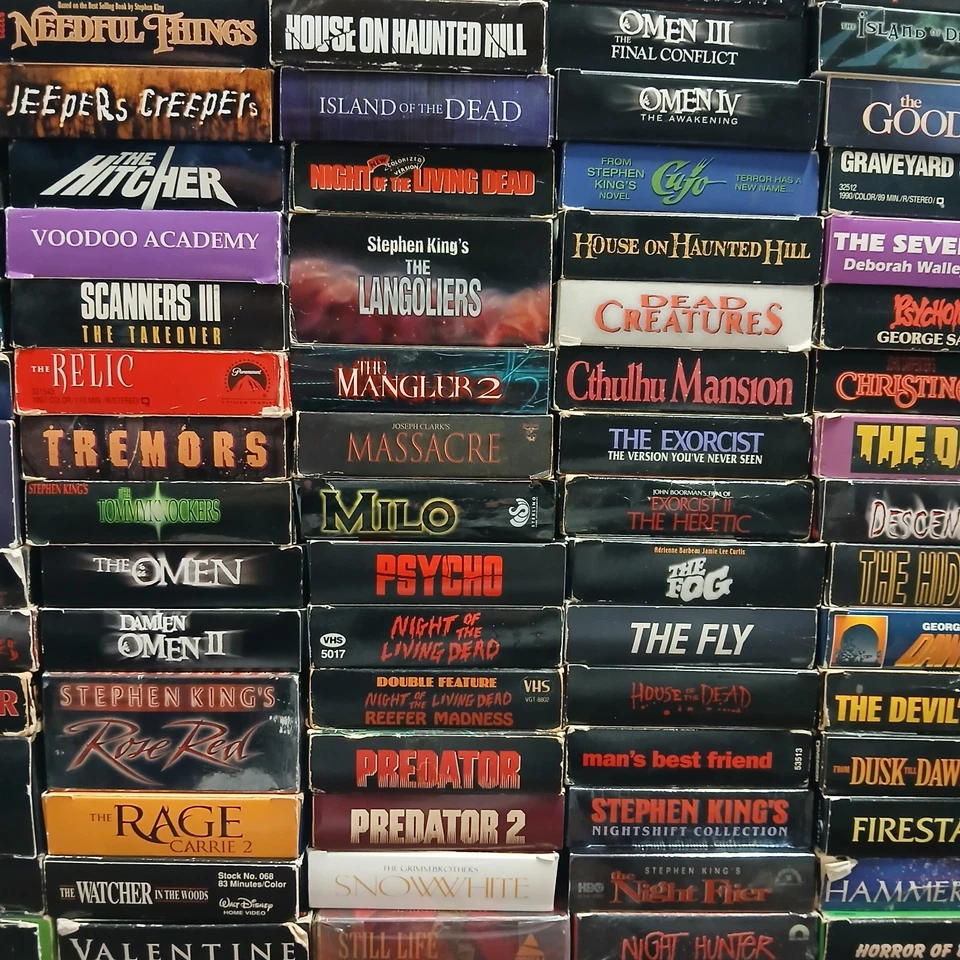 Horror Movie Lot Of 113 VHS Tapes Vintage Collection  - Image 4 of 4