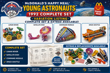 1992 McDonald's Young Astronauts Happy Meal Toys Complete Set OR You Pick Lunar