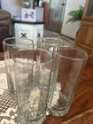 Vintage Set of 4 Anchor Hocking Essex Clear 10-Panel Flat Tumbler Glasses 6.5” T