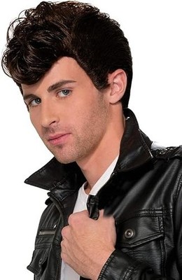 Rubies 50 s Greaser Brown Wig for Adults, Men's No Size