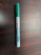 1 Case Uni PX-21 Permanent Oil-Based Pens,  Green Paint Marker #63704 12ct Pens