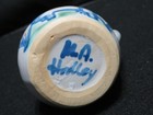M.A. HADLEY VTG POTTERY SUGAR & CREAMER FARMERS WIFE AND COW ~ VIVID BLUE COLOR — photo 10