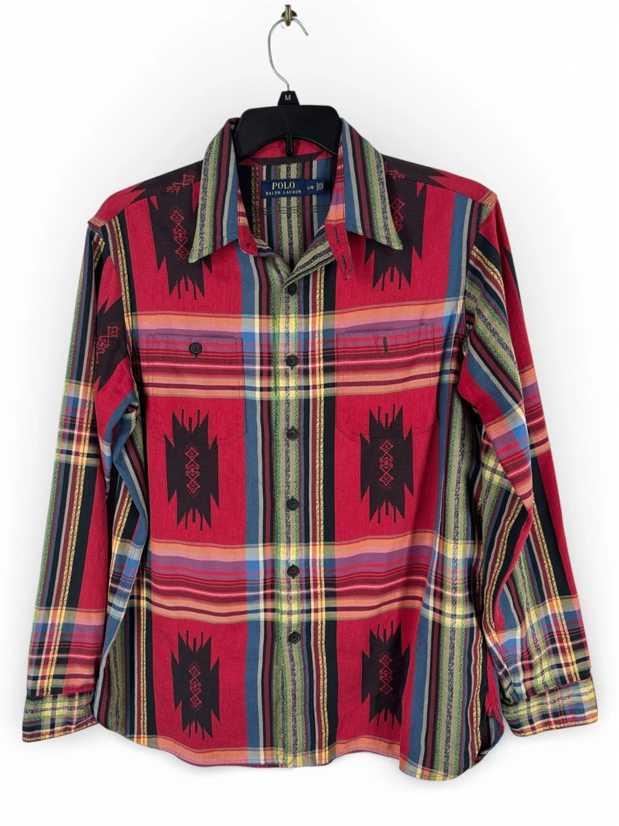 Polo Ralph Lauren Aztec Regular Size Casual Button-Down Shirts for