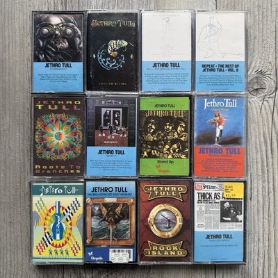 12x JETHRO TULL Cassette Tape Lot RARE Stormwatch Benefit Stand Up Broadsword MU