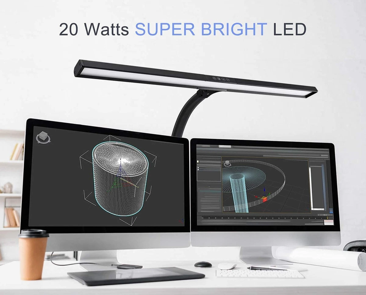 PHIVE LED Desk Lamp Architect Clamp Task Table Lamp 20W Super