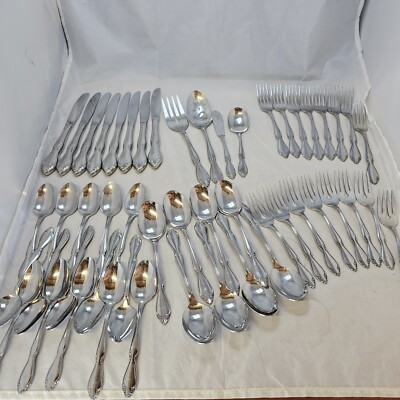 51 Pc Set BERKELEY SQUARE Oneida USA Stainless Beautiful Vintage Estate Flatware