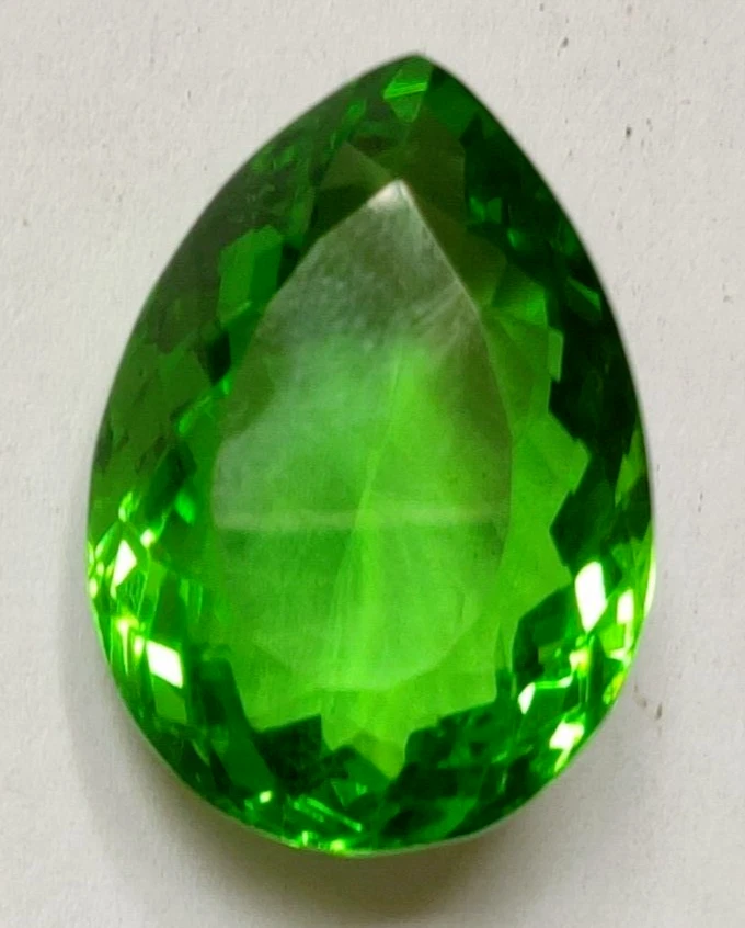 75.45 Ct. Green Peridot Pear Cut Faceted AAA+ Loose Gemstone for Ring & Pendant - Image 3 of 4