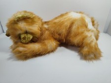 Vintage Russ 19" Yomiko Plush Orange Kitty Cat Blue Eyes Fluffy Laying
