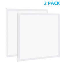 2x2FT LED Flat Panel Light 5800LM 45W,2 Pack 5000K Dimmable Drop Ceiling Office