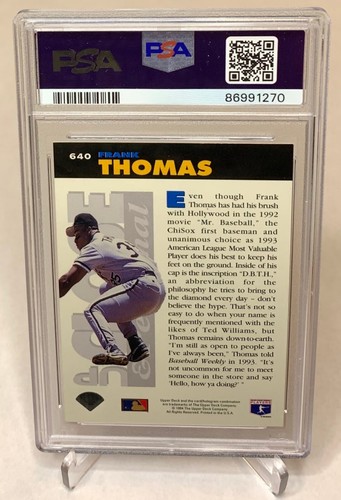 1994 Upper Deck Collector's Choice Frank Thomas Factory Variation PSA 8 - Picture 2 of 2