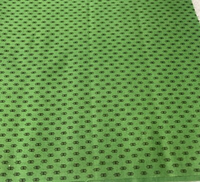 Green Cotton Fabric Tiny Dashes Pattern 18''x22'' Crafts Sewing DIY Projects