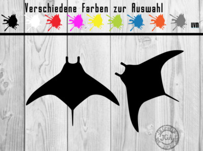 Aufkleber Rochen Manta Ray Auto Sticker Tuning JDM Decal Oldtimer Youngtimer