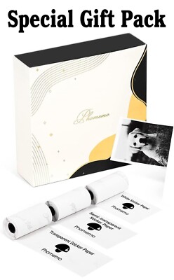 Phomemo M02 Mini Sofortbild Taschen Fotodrucker 3 Papierrollen Konvolut besonderes Geschenk