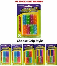 Extreme Comfort Assorted Color Shape Pencil Pen Grip 8 Per Pack - US SHIPPING