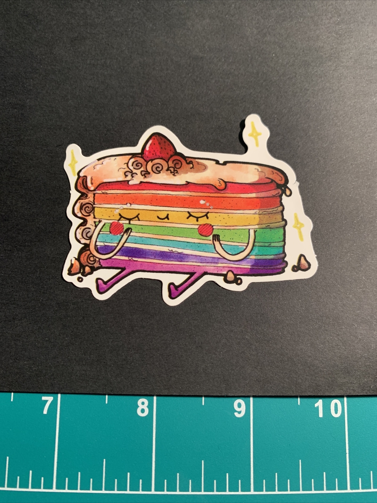 Rainbow Cake Sticker - Decal For Hydroflask Laptop Skateboard Snowboard