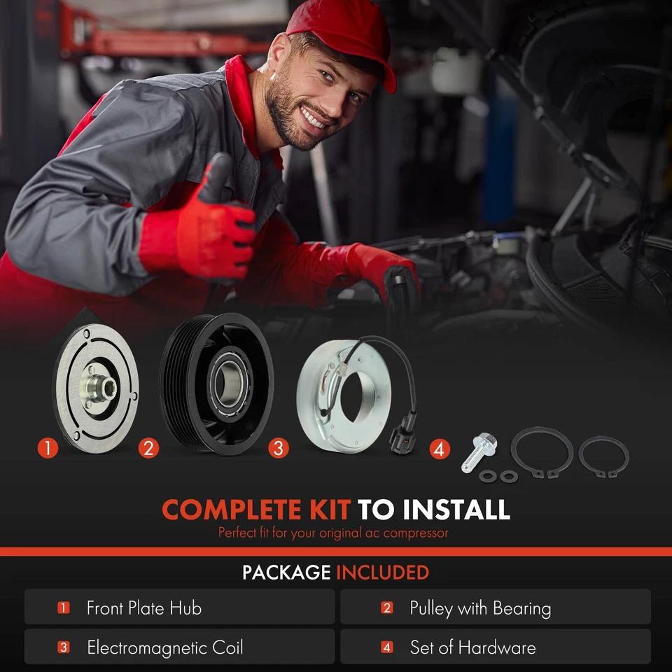 Kit embrague compresor aire acondicionado para Infiniti Ex35 2009-2012 Nissan 370Z 2009-2019 Foto 2 de 4