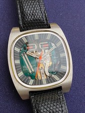 Bulova Accutron Square Spaceview 1974 ''vintage'' NOS REF.7323 cint. Lucertola