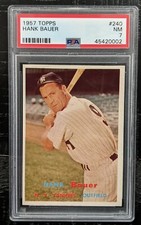 1957 Topps Hank Bauer PSA 7 NM #240 Nice Vintage Card Yankees