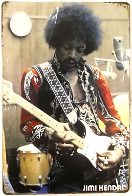 TIN SIGN new 8x12 Jimi Jimmy Hendrix guitarist rock roll music icon legend C58
