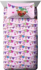 Shopkins Microfiber Soft 3 Piece Twin Sheet Set NEW