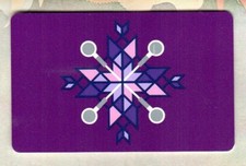 ITUNES Earbud Snowflake Purple 2010 Gift Card 0