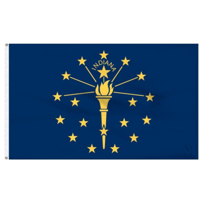 Express Easy Flyer 3x5 Foot Indiana State Flag - Indiana in Flags Polyester