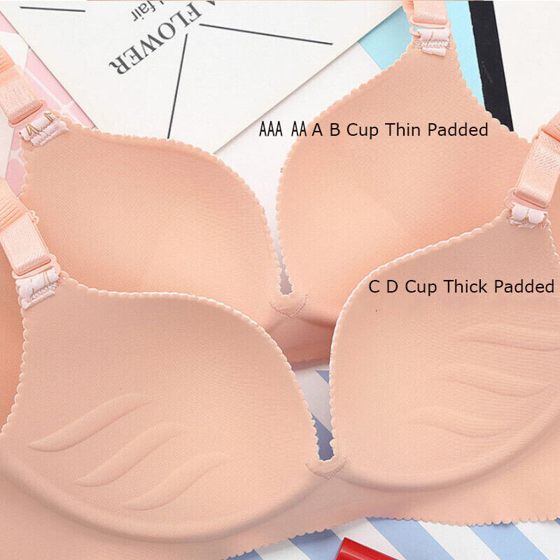 Women’s Lined Wireless Seamless Comfy SOFT Cup Lingerie Push Up Bra Brasier Vs E - Foto 5