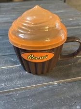 Reese's LAVA CAKE MAKER microwave BAKING CUP & LID EUC
