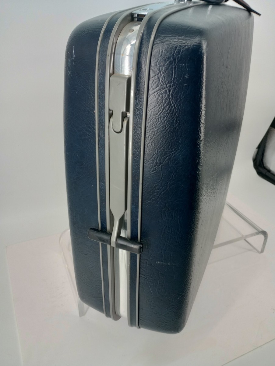 Boîte à Bagages Vintage Samsonite 1982 Noire Rigide - Fabriquée Aux USA, Serrure à Pousser, état Vintage