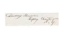 Dudley Marvin (1786-1856) Signed Clip /Autographed U.S. Congress New York