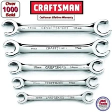 CRAFTSMAN 5 PC METRIC MM FLARE LINE NUT WRENCH SET (9mm to 18mm)