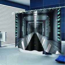 Infinite Extension Space 3D Shower Curtain Waterproof Fabric Bathroom Decoration