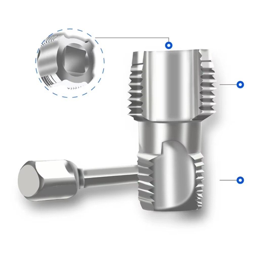 4-point 6-point Water Pipe Thread Openers Internal Thread Drill Bits ...