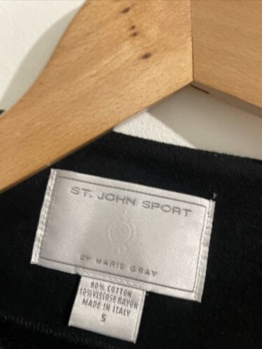 St. John Sport by Marie Gray Women's Small Black Blazer Jacket Stretch - 第 2/3 張圖片