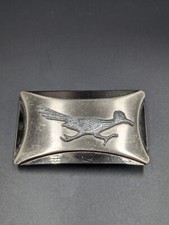 Western Belt Buckle with Roadrunner Bird