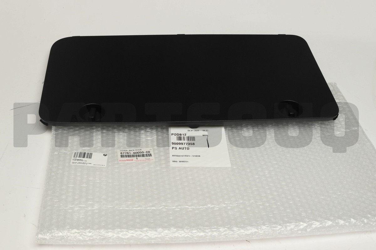 6776160050C0 Genuine Toyota COVER, BACK DOOR TRIM 67761-60050-C0