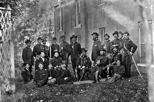 New 5x7 Civil War Photo: Union General Alfred Pleasonton & Staff at Warrenton