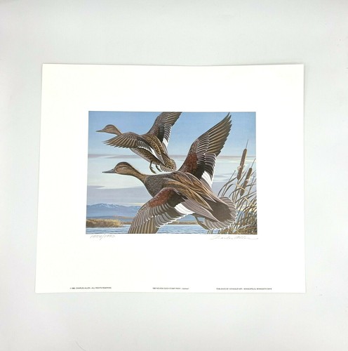 Estampilla de pato de Nevada 1983 impresión firmada y numerada de Charles Allen - Imagen 1 de 4