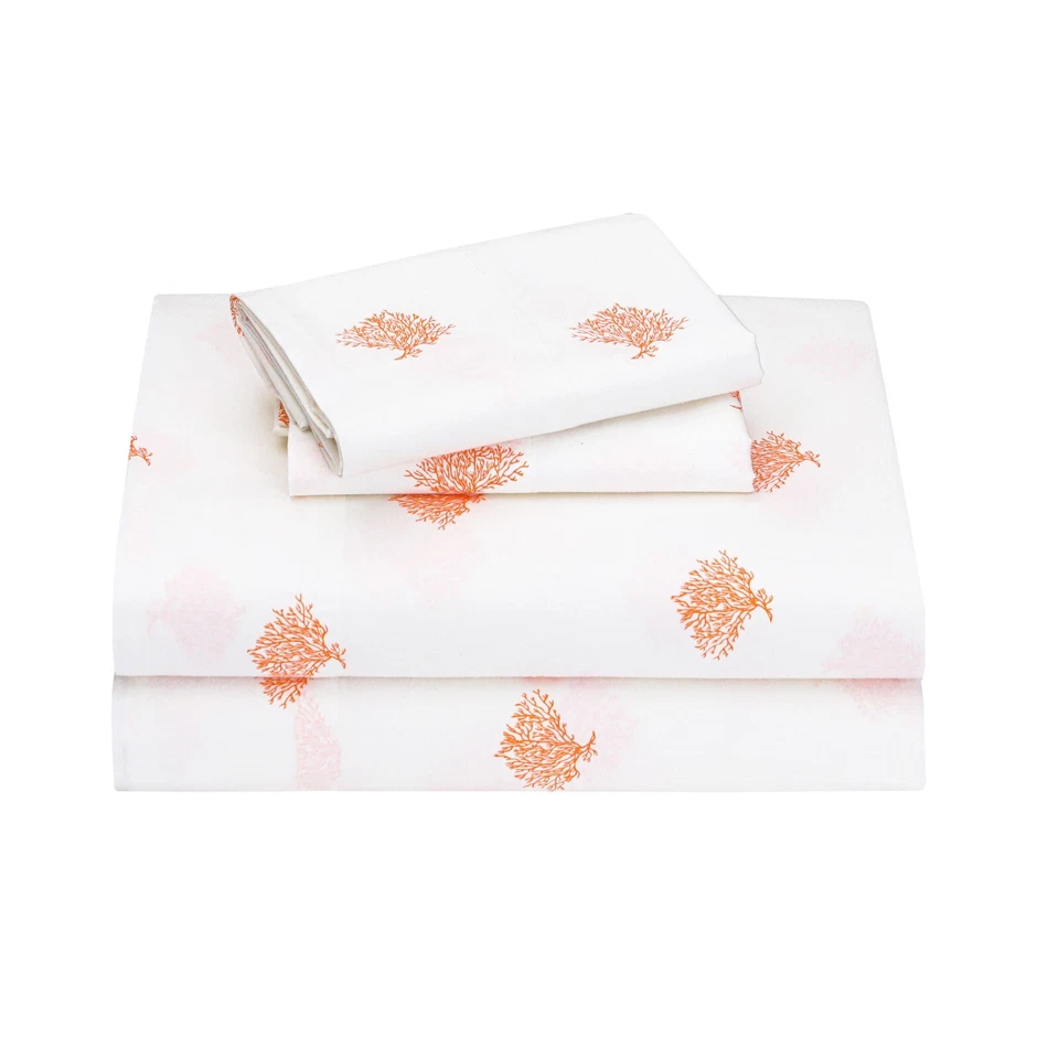 4-Piece Bed Sheet Set 100% Cotton Flat Fitted Sheets queen sheet set deep pocket - Image 3 of 4