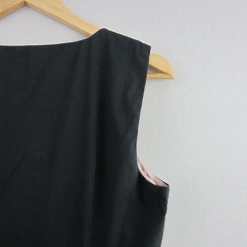 Jacqui E Womens Dress Size 12 Black Sleeveless Lace Silk Flared Lined - Picture 8 of 18