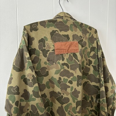 Vintage 1950s 60s Duck Camo Frogskin Hunting Field Jacket 13 Star 