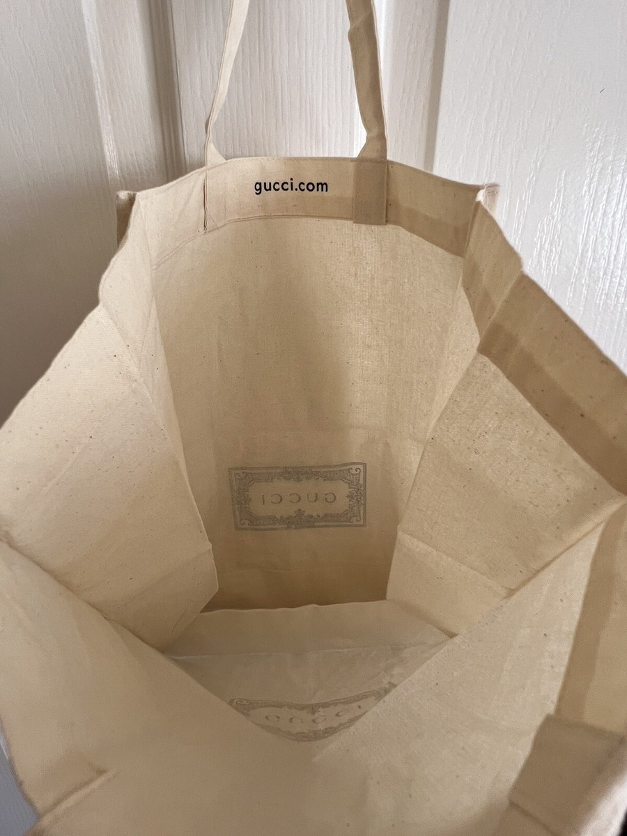GUCCI Reusable Cotton Canvas Tote Shopping Gift Bag | eBay