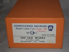 The Car Works Brass PRR Wood Cabin Car Caboose Class ND - Original Box and Foam
