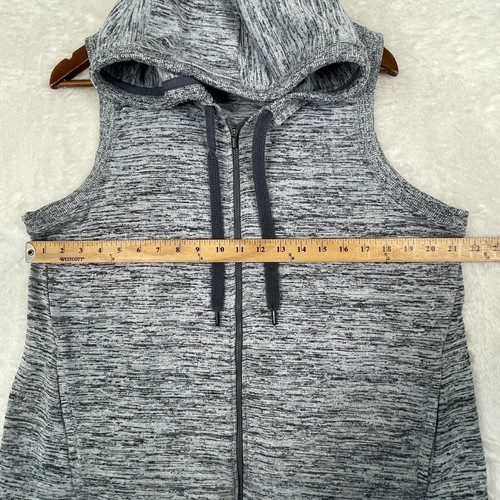 Athleta Hoodie Sweatshirt Womens Large Gray Sleeveless Full Zip Open Back Gym - Picture 5 of 13