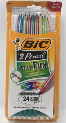 Bic #2 Pencil Xtra-Fun, Ultra-Solid, Break-Resistant Lead- 24 Pack