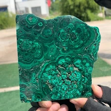 282G Natural Malachite transparent cluster coarse mineral sample