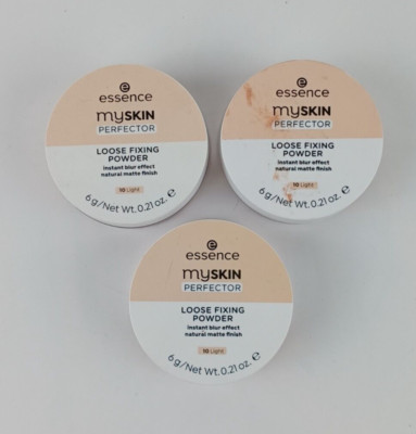 3 PACK ESSENCE MY SKIN PERFECTOR LOOSE FIXING POWDER MATTE FINISH 10 LIGHT