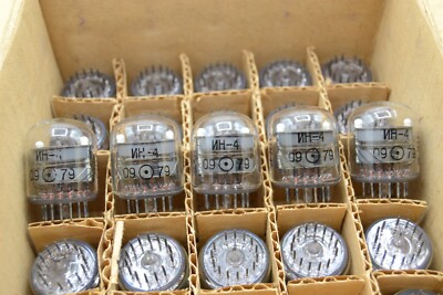 6x IN-4 Röhren NEU NOS für Nixie Uhr getestet NEW IN4 for Tube Clock geprüft