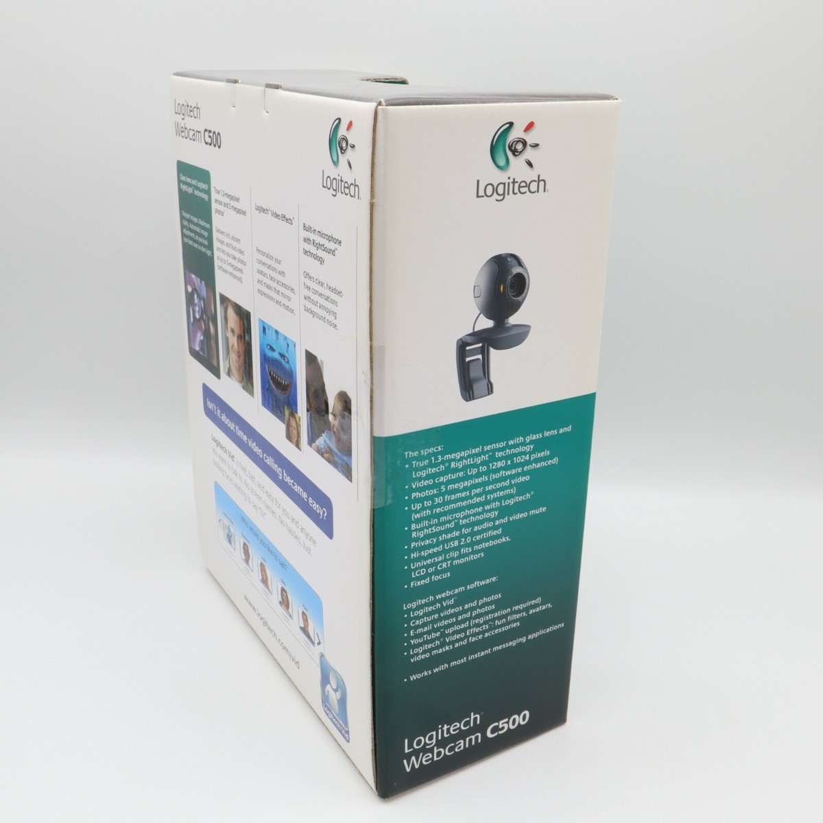 Logitech Webcam C500 MP Glass Lens Built In Microphone Privacy  Shade