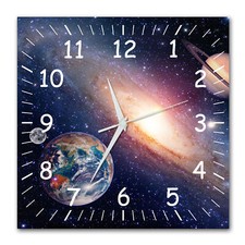 BM Wanduhr 30 cm x 30 cm leises Uhrwerk Funkuhrwerk Natur Meer Strand 9407-1 WZ